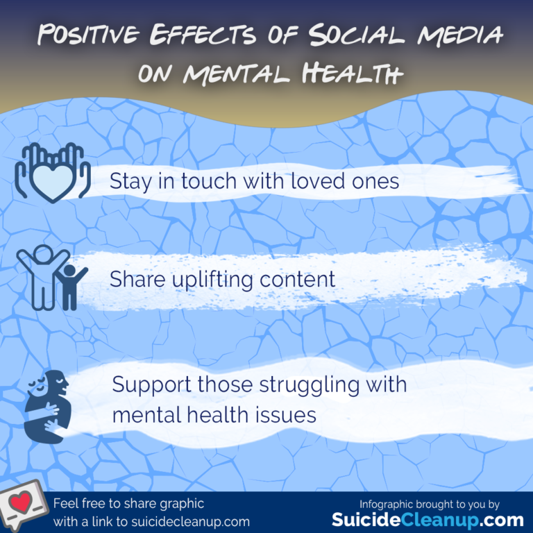 How Is Social Media Affecting Our Mental Health SuicideCleanup Com   Positive Effects Of Social Media Infographic 768x768 